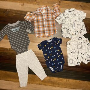 Carters Baby Boy 6PC Clothes Lot